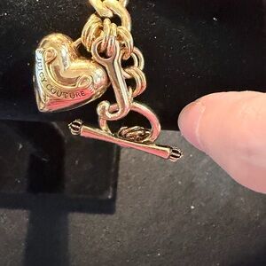 Juicy Couture Gold Chain Bracelet with Heart Charm